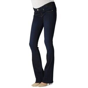 Paige Denim Skyline Mid-Rise Boot Bootcut Petite Maternity 30 Dark Wash Jeans